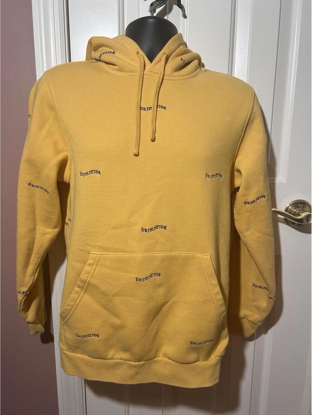 Primitive Skateboarding Hoodie Mens Small Hartford Yellow Multi Logo
